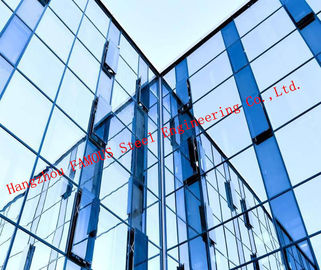 Cina Bingkai Tersembunyi Modern Tempered Double Layer Glass Aluminium Curtain Wall EPS Project pemasok