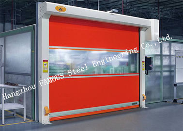 Cina Otomatis Kecepatan Tinggi PVC Fabric Aluminium Alloy Electric Roller Shutter Doors pemasok