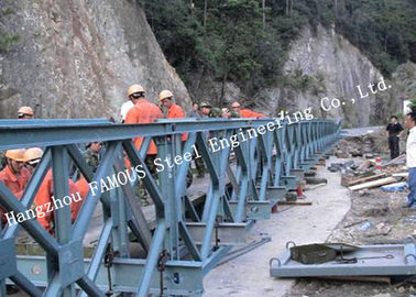 Cina 200 Jenis Permanen Perawatan Permukaan Galvanis Steel Bailey Bridge Double Rows Bridge pemasok