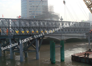 Cina Q345B Pra Engineered Modular Steel Bailey Bridge Kapasitas Berat Panjang Kelelahan pemasok