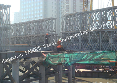 Cina HD200 Double Row Deck Tipe Modular Steel Bailey Bridge Mengangkat Instalasi Di Situs pemasok