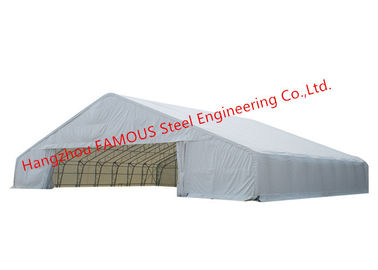 Cina Climbing Roof Type Metal Storage Tents terbuka tahan angin Pvc Steel Framed Hangars pemasok