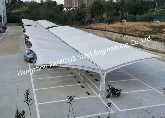 Cina Atap Lereng Tunggal Struktur Membran Baja Luar Ruangan Tempat Parkir Kantilever pemasok