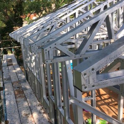Cina Q235b Light Gauge Steel Frame House Konstruksi Perumahan Dengan Standar Nz pemasok