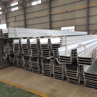 Cina Steel Sheet Pile U Type SY295/SY390 Sheet Pile 6m 9m 12m Panjang Disesuaikan pemasok