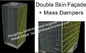 Double Layer Isolasi Kaca Tirai Wall Stick Built System Transparant pemasok