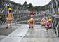 Standar Inggris Raya Dirakit Jembatan Bailey Baja Pejalan Kaki Sementara Transportasi Umum pemasok