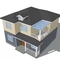 Perakitan Cepat Bukti Gempa Struktur Baja Ringan Bangunan Rumah Modular Rumah Prefab Villa pemasok