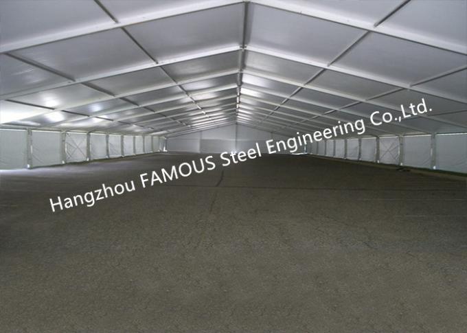 Climbing Roof Type Metal Storage Tents terbuka tahan angin Pvc Steel Framed Hangars 1