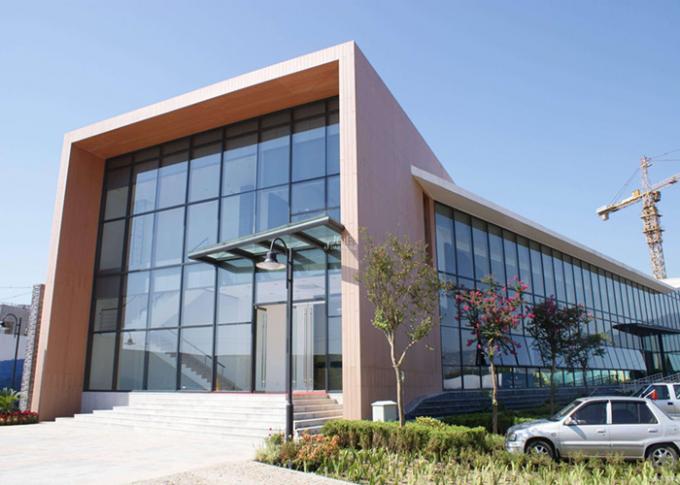 Australia SEBAGAI Standar Aluminium Bingkai Kaca Dinding Tirai Fasad Untuk Bangunan Kantor Komersial 0