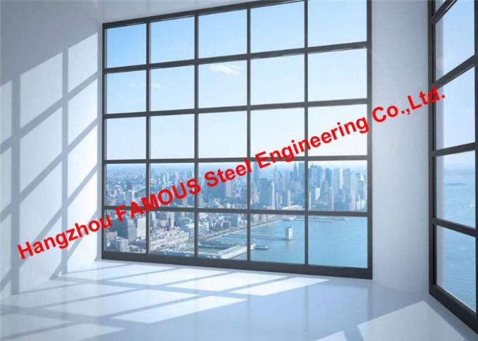 UK EU US Heat Insulation Laminated Glass Curtain Wall untuk Showroom 0