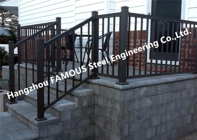 1200mm Tinggi Disesuaikan Balustrade Aluminium Stair Handrail Untuk Balkon 0