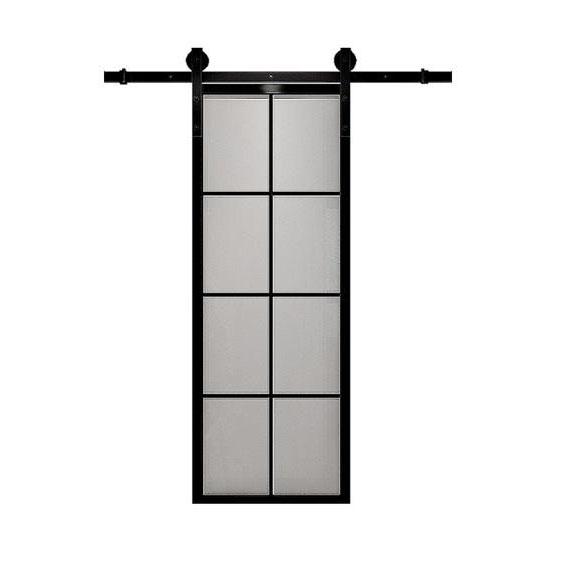 Pintu Gudang Kaca Geser Tangguh untuk Kamar Mandi Dapur Interior Rumah 0
