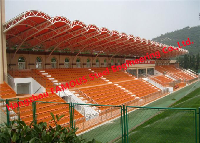 ETFE PTFE Dilapisi Stadion Membran Baja Struktural Kain Atap Kanopi Kanopi Amerika Standar Eropa 0