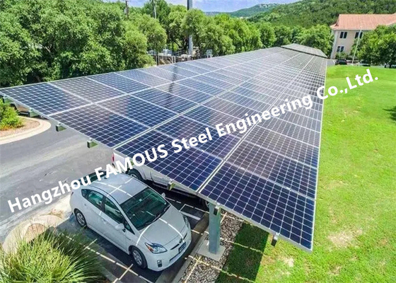 Cina Struktur Penghasil Energi Anodized Photovoltaic Panel Aluminium Solar PV Carports pemasok