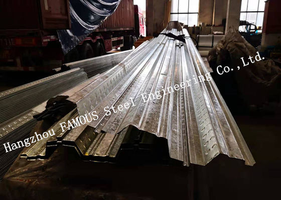 Cina Konstruksi Desain Decking Struktural Baja Galvanis Lantai Komposit Deck Bondek Comflor Series pemasok