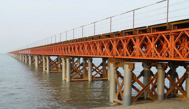 Cina OEM / Custom Welding Modular Steel Bridge / Compact Prefabricated Bailey Bridge pemasok