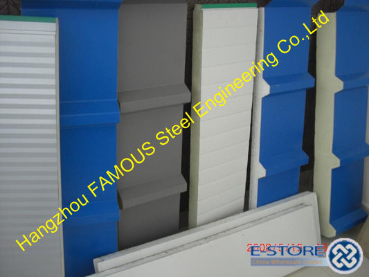 Cladding Kaca Kaca EPS Sandwich Panel Atap / Lembar Roofing Logam Untuk Cladding