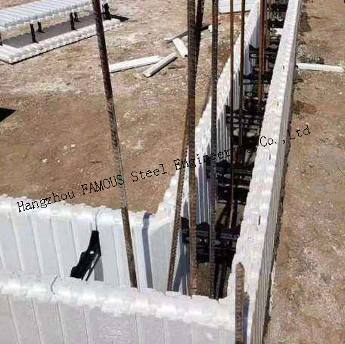 Green House Self Aligning Typical Assembly Bentuk Beton Terisolasi ICFs Wall BuildBlocks 2