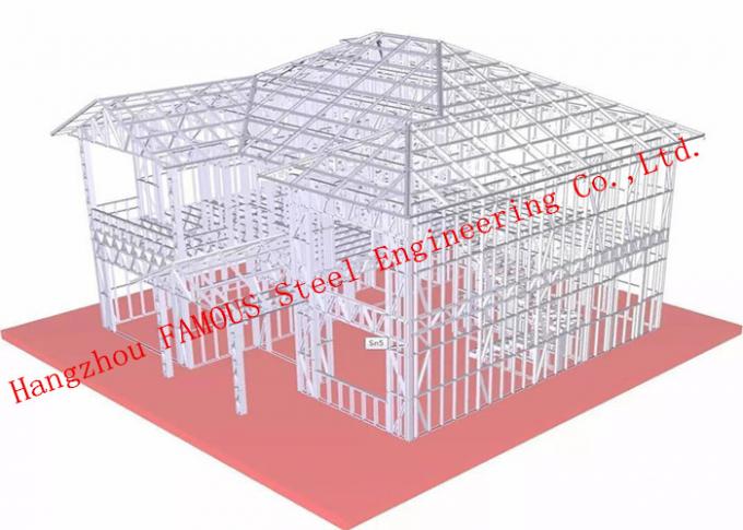 Usa Uk Standard Q345b Struktural Steel Framing Villa Guesthouse Bangunan Pra-Rekayasa 0