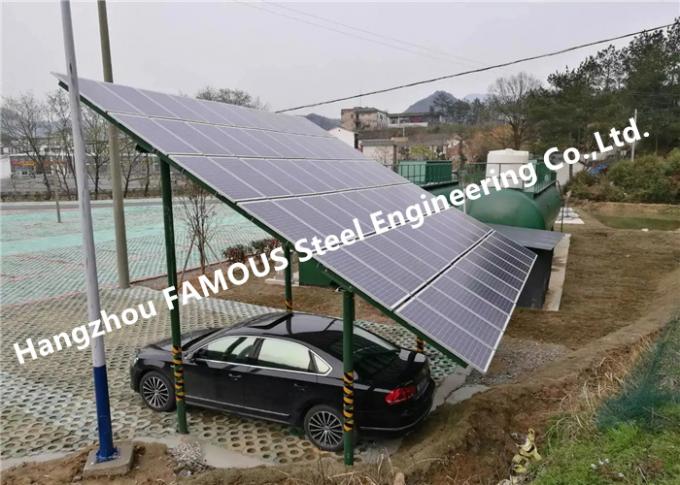 Struktur Penghasil Energi Anodized Photovoltaic Panel Aluminium Solar PV Carports 0